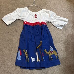 Charming Kids Dress with Camel Print